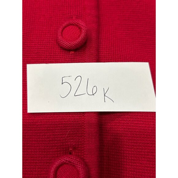 Lands End Womens Red Supima Cotton Button-Front Cardigan Sweater Sz 2X - Picture 9 of 9